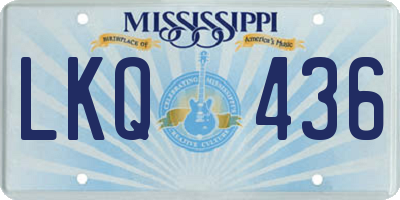 MS license plate LKQ436