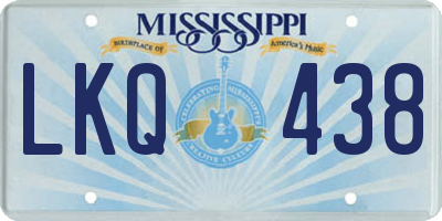 MS license plate LKQ438