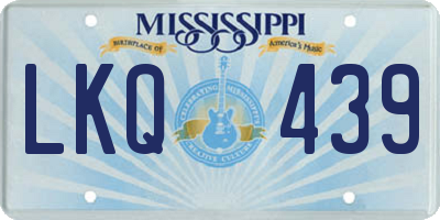 MS license plate LKQ439
