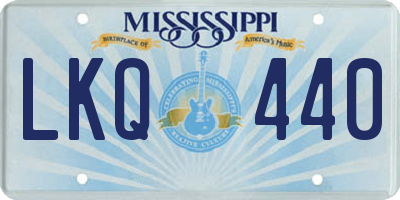 MS license plate LKQ440
