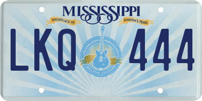MS license plate LKQ444