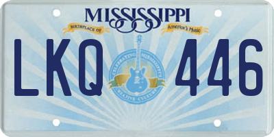 MS license plate LKQ446