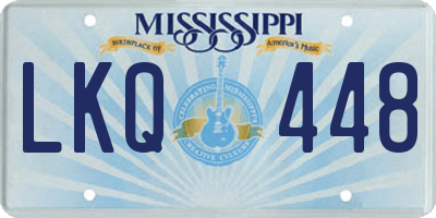 MS license plate LKQ448