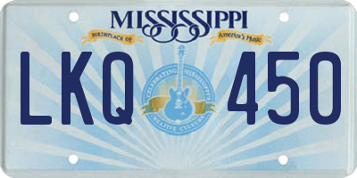 MS license plate LKQ450