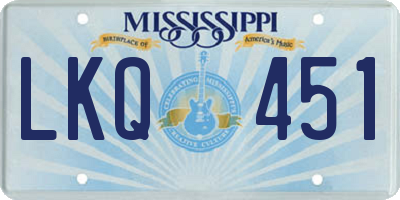 MS license plate LKQ451
