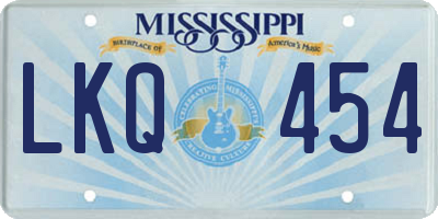 MS license plate LKQ454