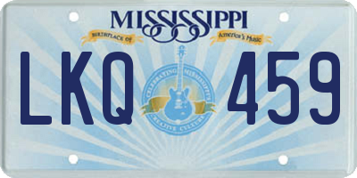 MS license plate LKQ459