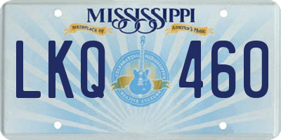 MS license plate LKQ460