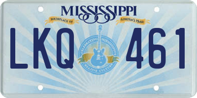 MS license plate LKQ461