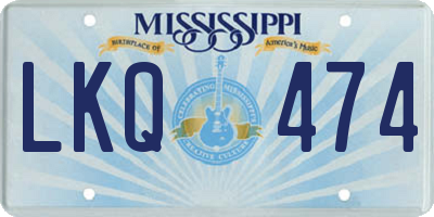 MS license plate LKQ474