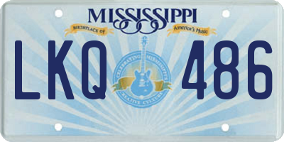 MS license plate LKQ486