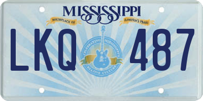 MS license plate LKQ487