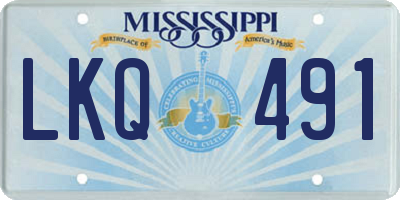 MS license plate LKQ491