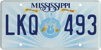 MS license plate LKQ493