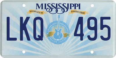 MS license plate LKQ495