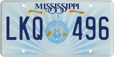 MS license plate LKQ496