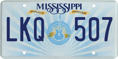 MS license plate LKQ507
