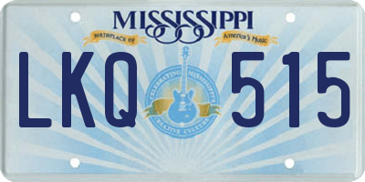 MS license plate LKQ515