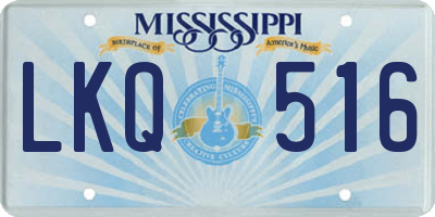 MS license plate LKQ516