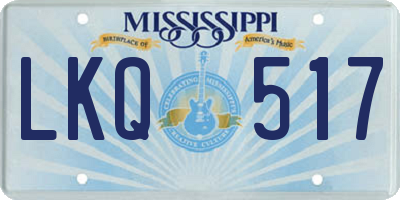 MS license plate LKQ517