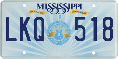 MS license plate LKQ518