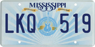 MS license plate LKQ519