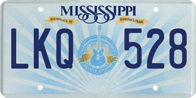 MS license plate LKQ528