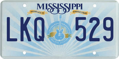 MS license plate LKQ529