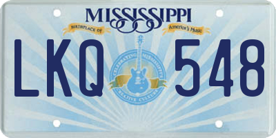 MS license plate LKQ548