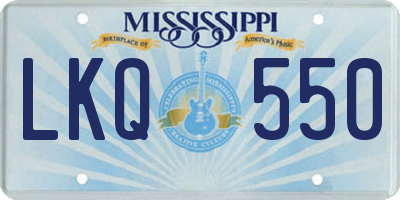 MS license plate LKQ550