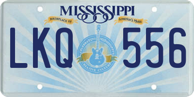MS license plate LKQ556