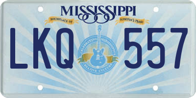 MS license plate LKQ557