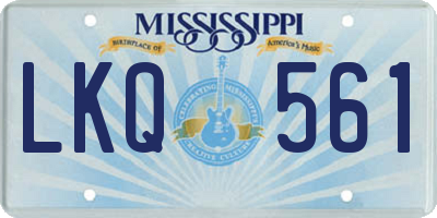 MS license plate LKQ561