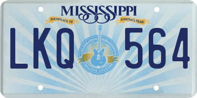 MS license plate LKQ564