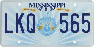 MS license plate LKQ565