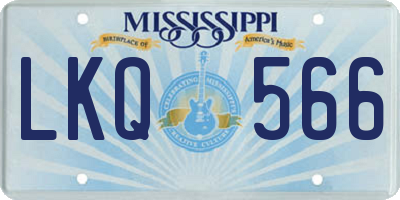 MS license plate LKQ566