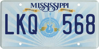 MS license plate LKQ568