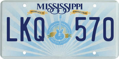 MS license plate LKQ570