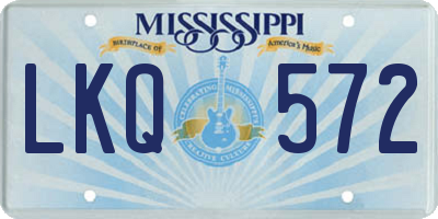 MS license plate LKQ572