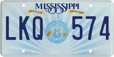 MS license plate LKQ574