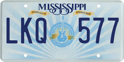 MS license plate LKQ577