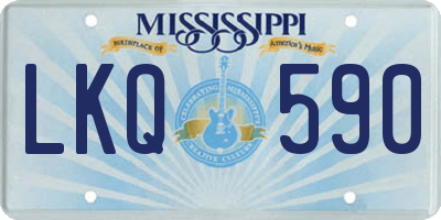 MS license plate LKQ590