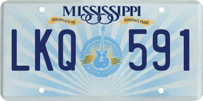 MS license plate LKQ591