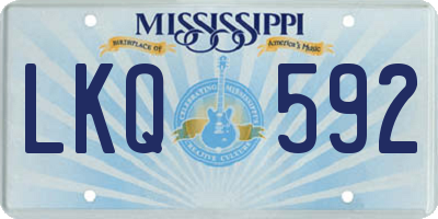 MS license plate LKQ592