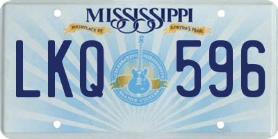MS license plate LKQ596