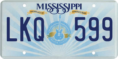 MS license plate LKQ599