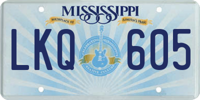MS license plate LKQ605