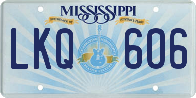 MS license plate LKQ606