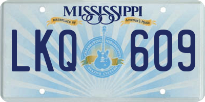 MS license plate LKQ609