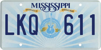 MS license plate LKQ611